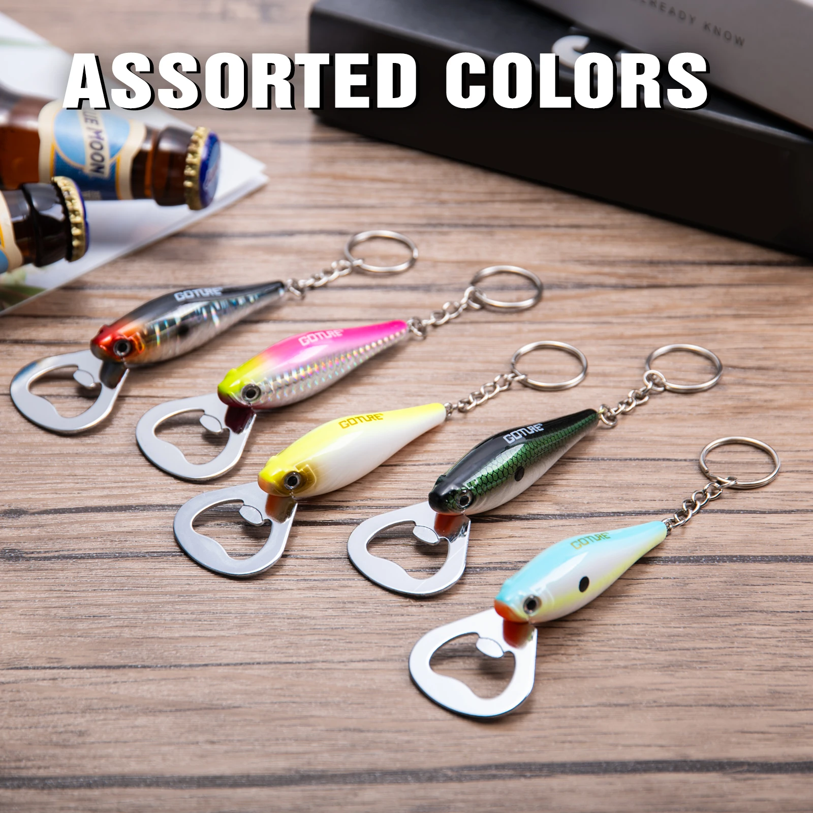 Healthy Kitchen Gadgets - Goture-rebotellas con señuelo de pesca, accesorio