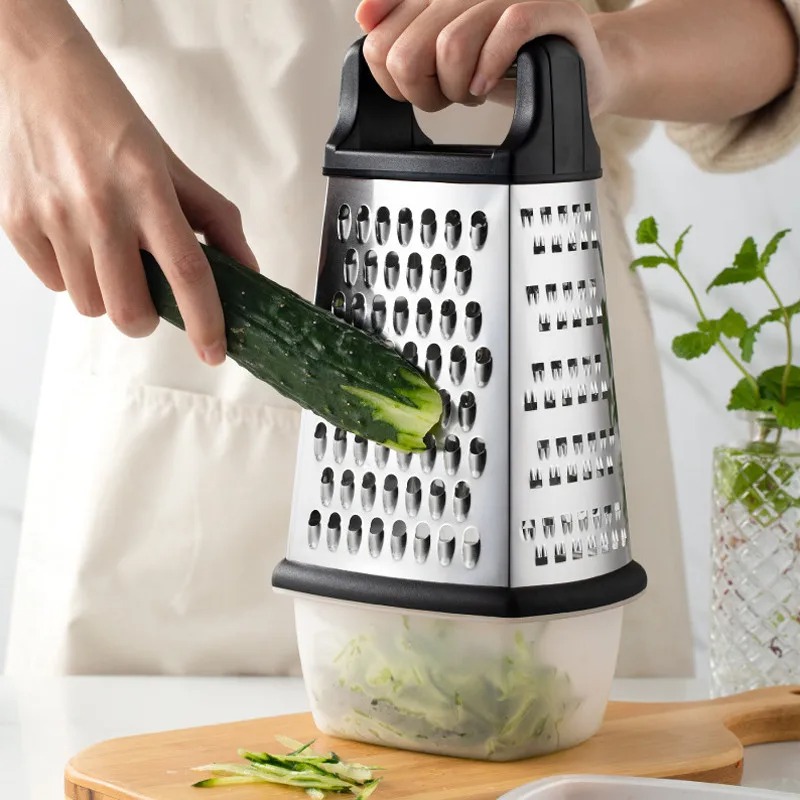 Rallador de Caja de Cuatro Lad - Household Kitchen Gadgets Vegetable Cutter Silk Cutter reseña y precio