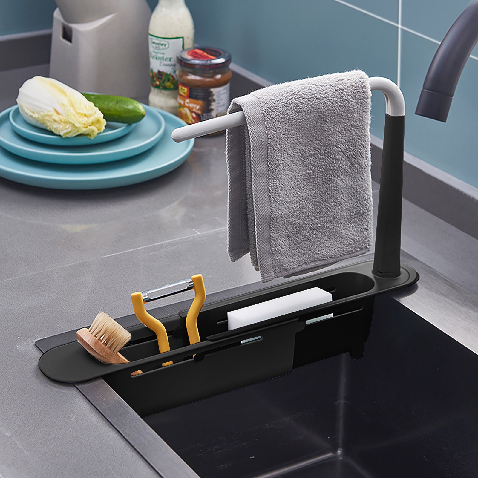 Elescopic-estante escurridor p - Healthy Kitchen Gadgets reseña y precio