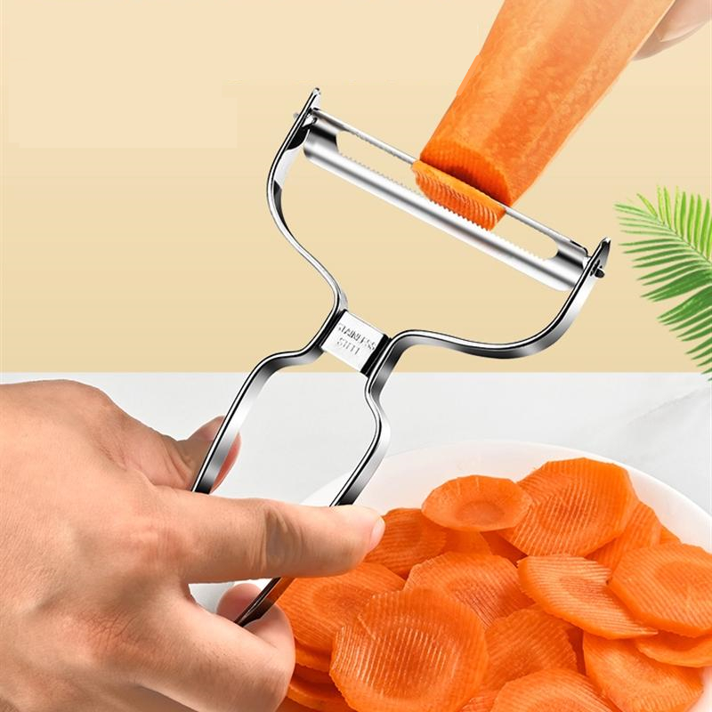 Ralladores de repollo de acero - Household Kitchen Gadgets Vegetable Cutter Silk Cutter reseña y precio