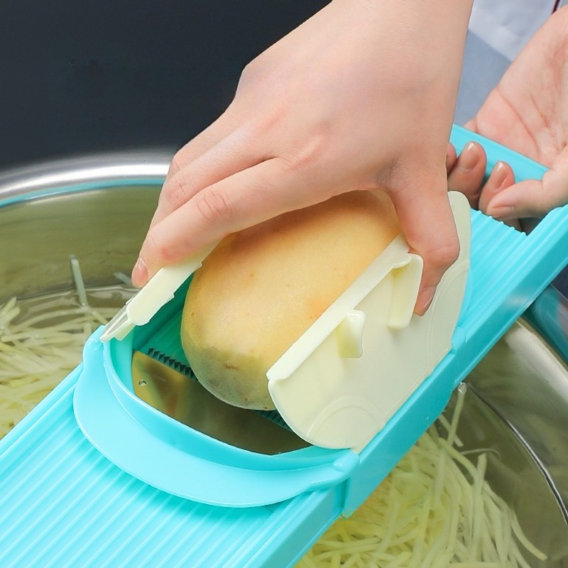 Rallador de verduras portátil, - Household Kitchen Gadgets Vegetable Cutter Silk Cutter reseña y precio